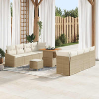 Tuin Sofa Set Met Kussen 11 Pcs Poly Riet