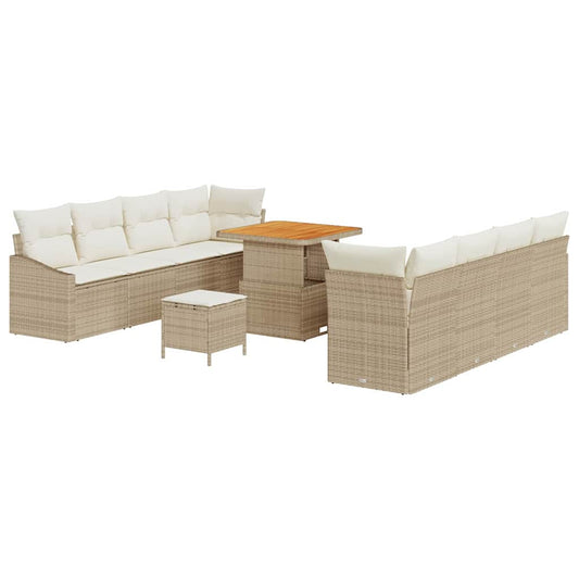 Tuin Sofa Set Met Kussen 11 Pcs Poly Riet