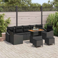 Tuin Sofa Set Met Kussen 10 Pcs Poly Riet