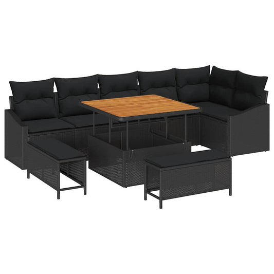 Tuin Sofa Set Met Kussen 9 Pcs Poly Riet