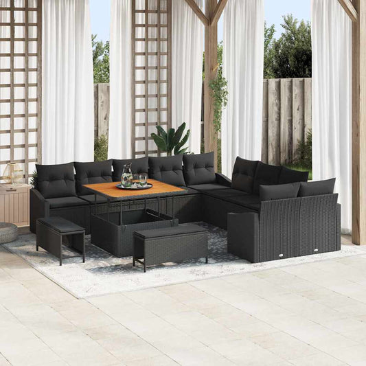 Tuin Sofa Set Met Kussen 13 Pcs Poly Riet