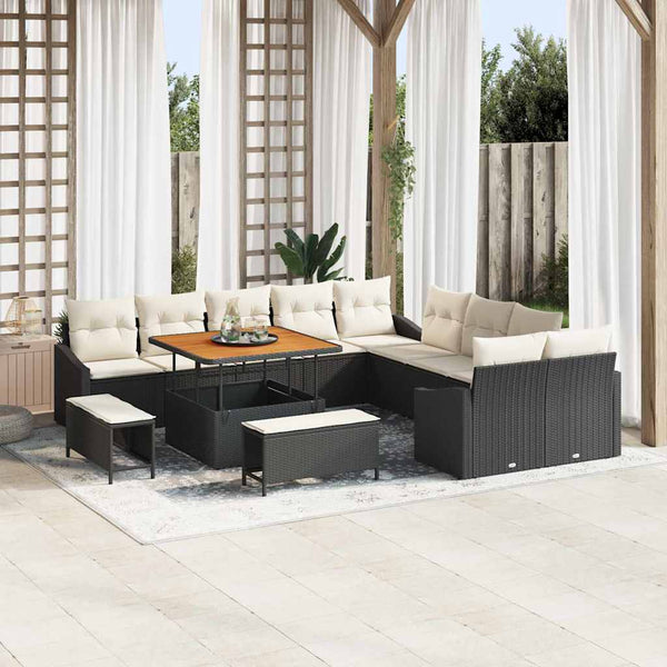 Tuin Sofa Set Met Kussen 13 Pcs Poly Riet