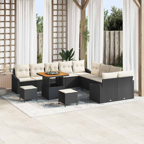 Tuin Sofa Set Met Kussen 13 Pcs Poly Riet