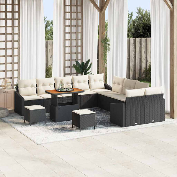 Tuin Sofa Set Met Kussen 13 Pcs Poly Riet