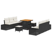 Tuin Sofa Set Met Kussen 9 Pcs Poly Riet