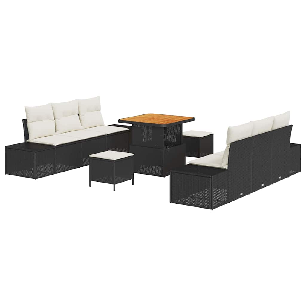 Tuin Sofa Set Met Kussen 9 Pcs Poly Riet