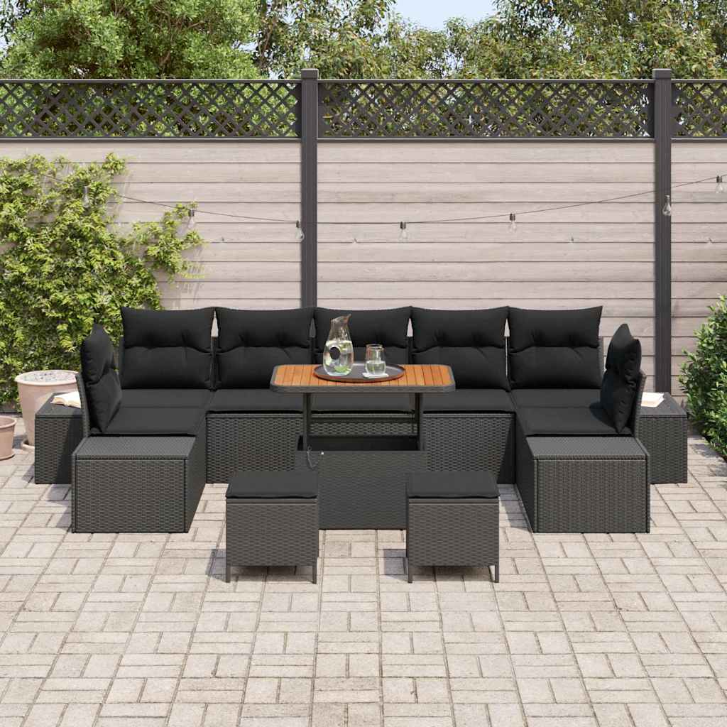 Tuin Sofa Set Met Kussen 10 Pcs Poly Riet