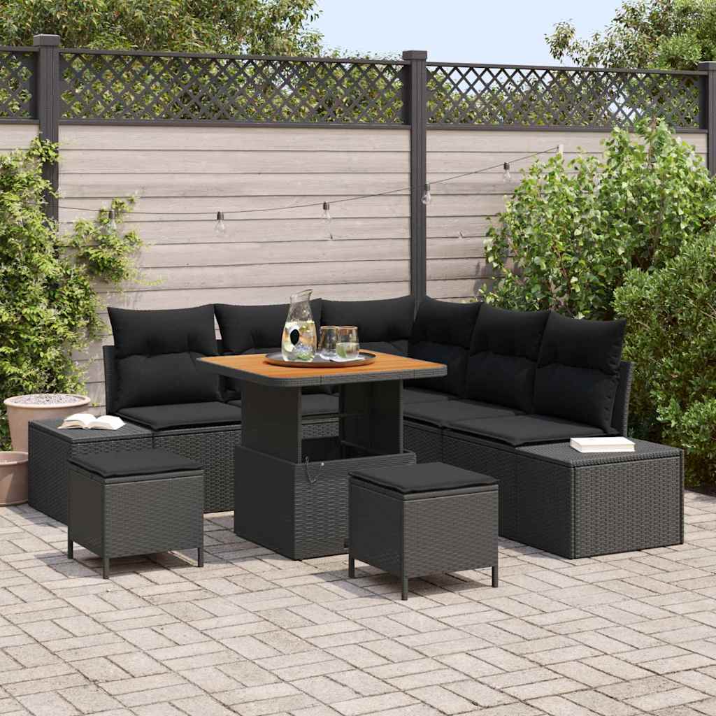 Tuin Sofa Set Met Kussen 8 Pcs Poly Riet