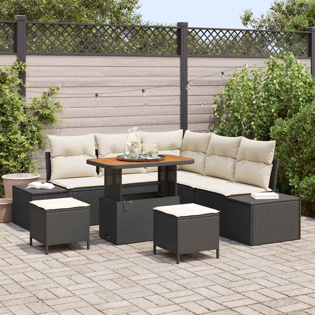 Tuin Sofa Set Met Kussen 8 Pcs Poly Riet
