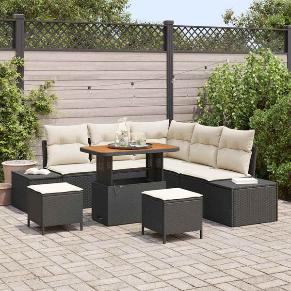 Tuin Sofa Set Met Kussen 8 Pcs Poly Riet