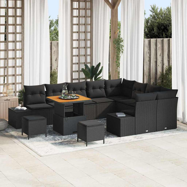 Tuin Sofa Set Met Opslag 12 Pcs Poly Riet
