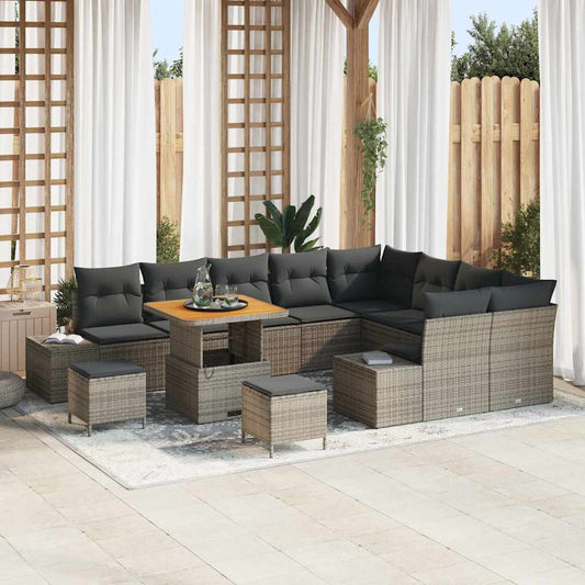 Tuin Sofa Set Met Opslag 12 Pcs Poly Riet