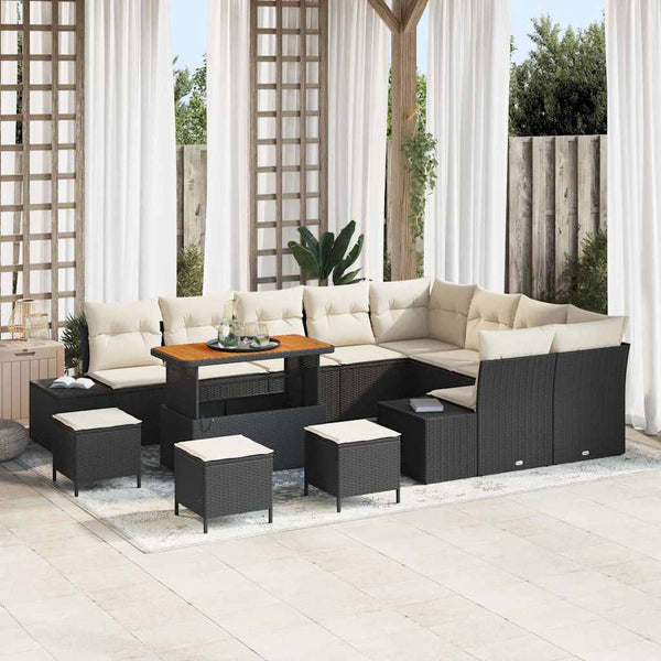 Tuin Sofa Set Met Opslag 12 Pcs Poly Riet