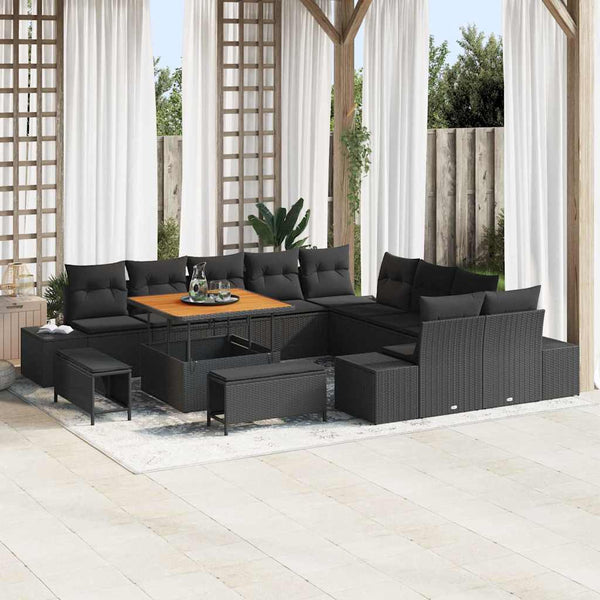 Tuin Sofa Set Met Kussen 13 Pcs Poly Riet