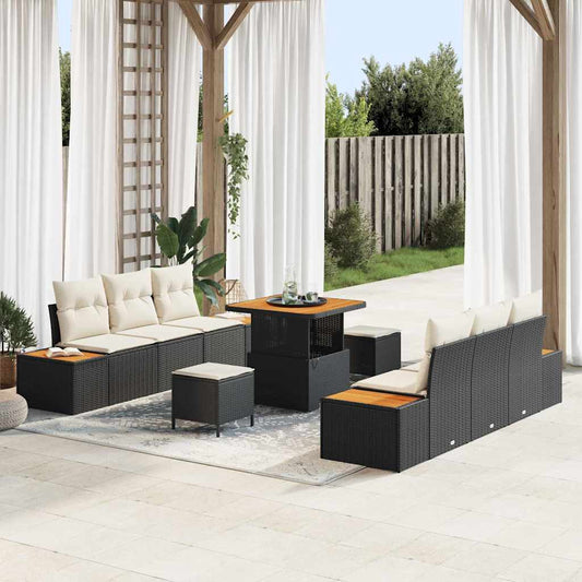 Tuin Sofa Set Met Kussen 9 Pcs Poly Riet