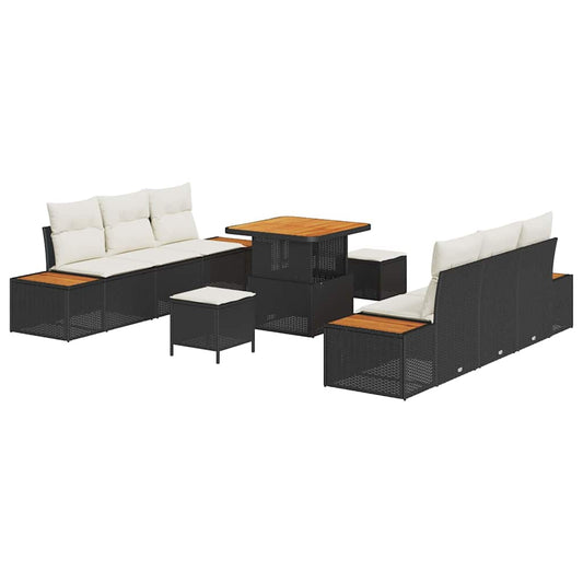 Tuin Sofa Set Met Kussen 9 Pcs Poly Riet