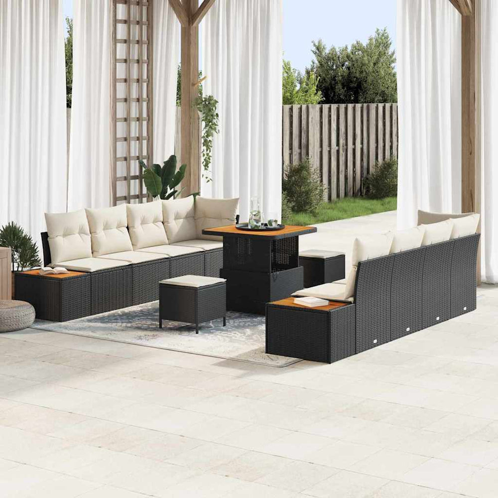 Tuin Sofa Set Met Kussen 11 Pcs Poly Riet