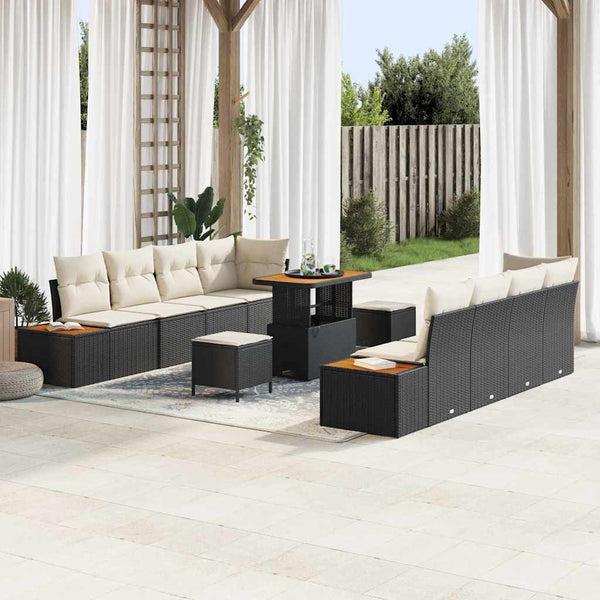 Tuin Sofa Set Met Kussen 11 Pcs Poly Riet