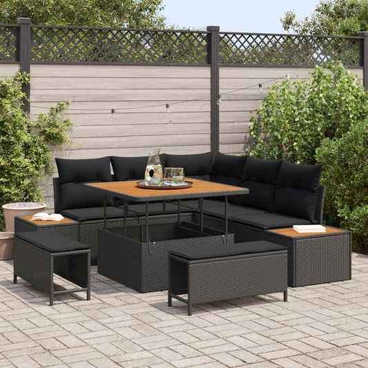 Tuin Sofa Set Met Kussen 8 Pcs Poly Riet