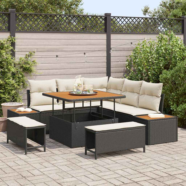 Tuin Sofa Set Met Kussen 8 Pcs Poly Riet