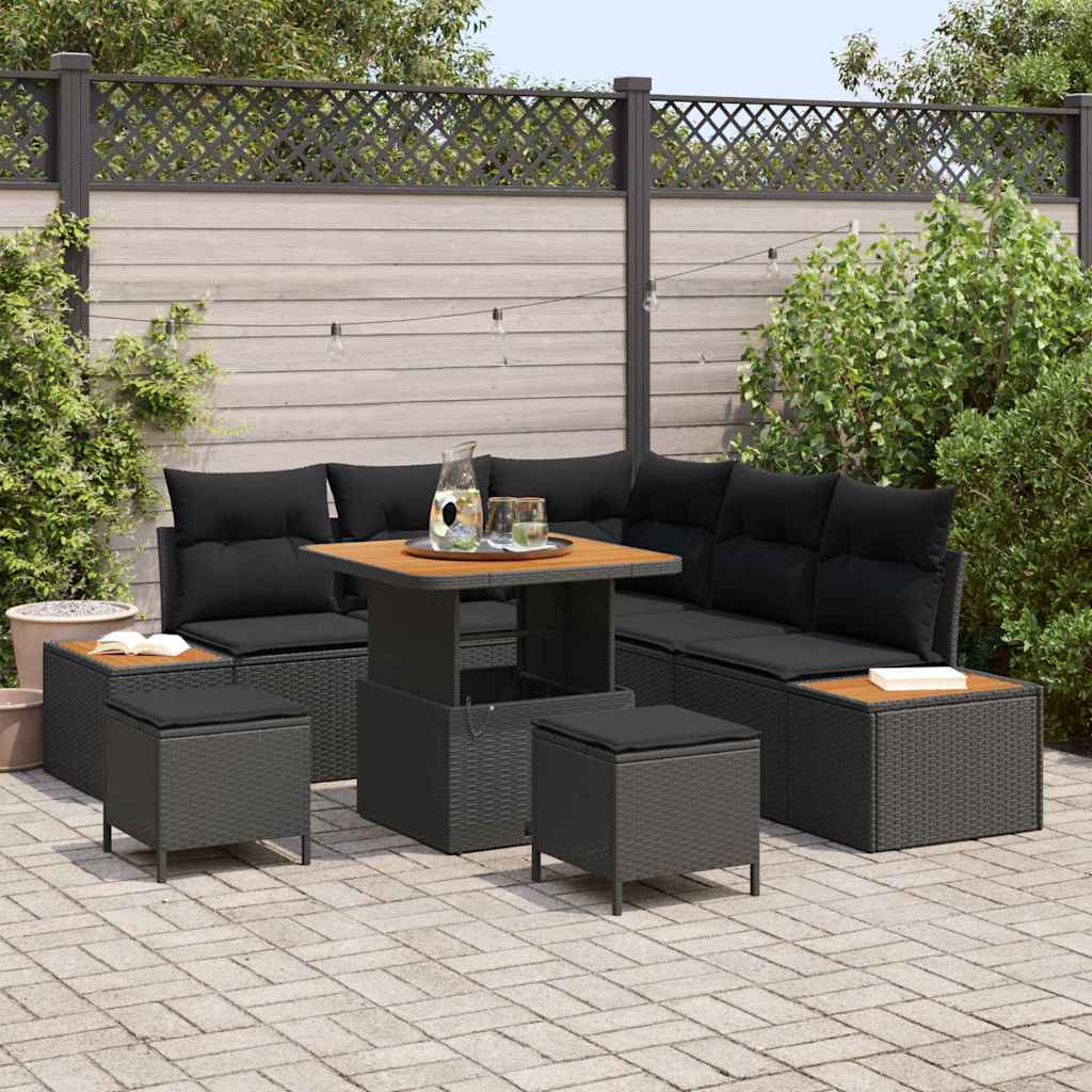 Tuin Sofa Set Met Kussen 8 Pcs Poly Riet