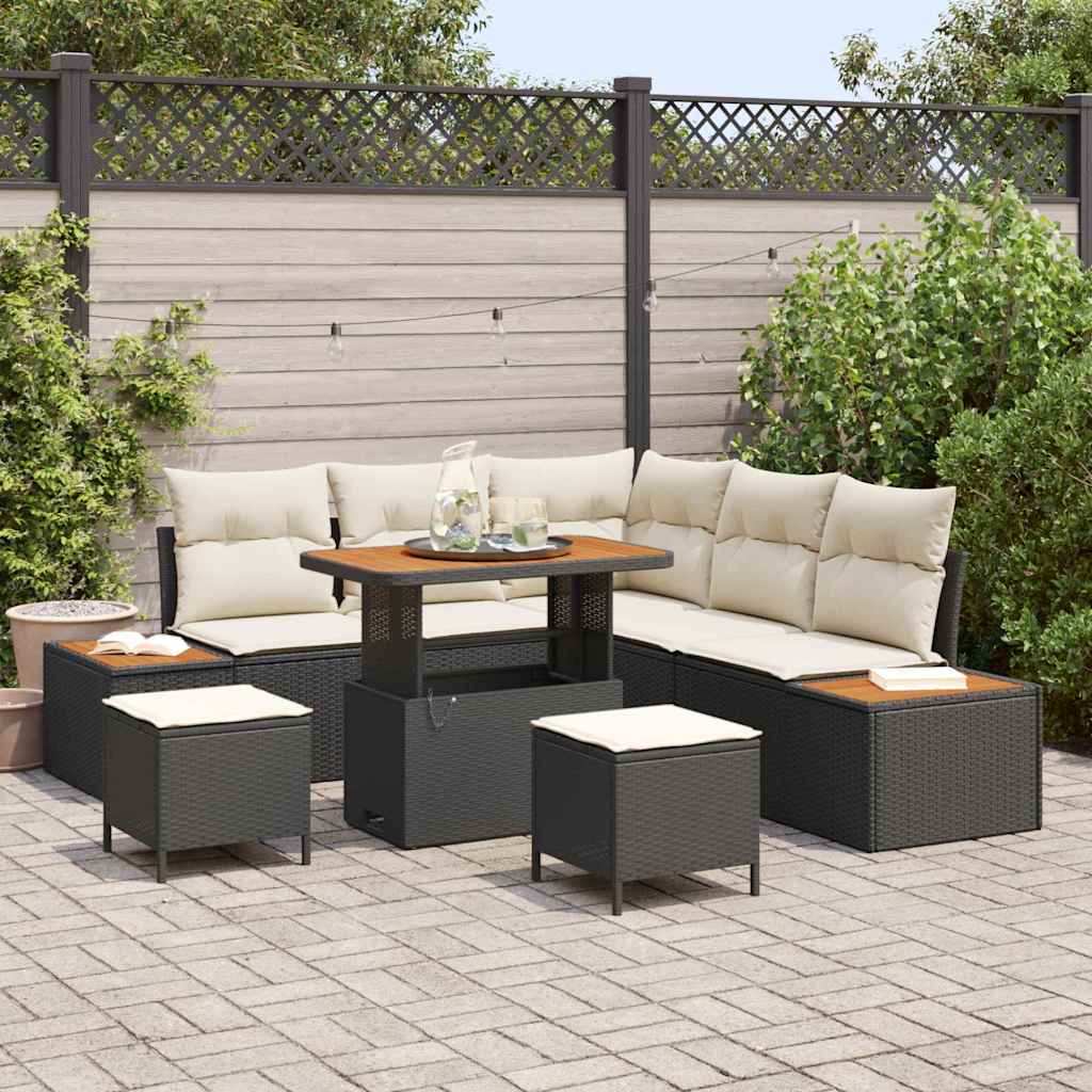 Tuin Sofa Set Met Kussen 8 Pcs Poly Riet