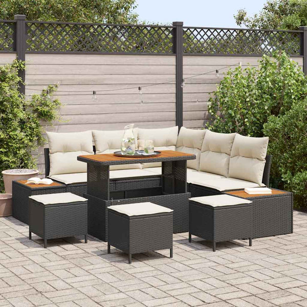 Tuin Sofa Set Met Kussen 8 Pcs Poly Riet