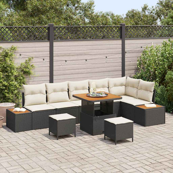 Tuin Sofa Set Met Kussen 9 Pcs Poly Riet