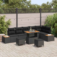 Tuin Sofa Set Met Kussen 9 Pcs Poly Riet