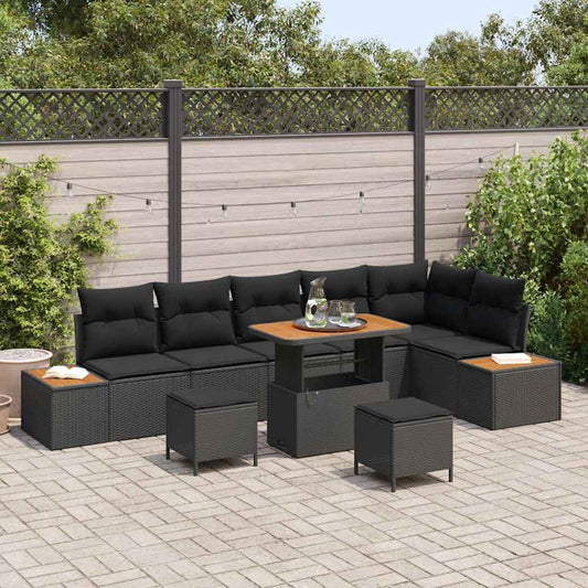 Tuin Sofa Set Met Kussen 9 Pcs Poly Riet