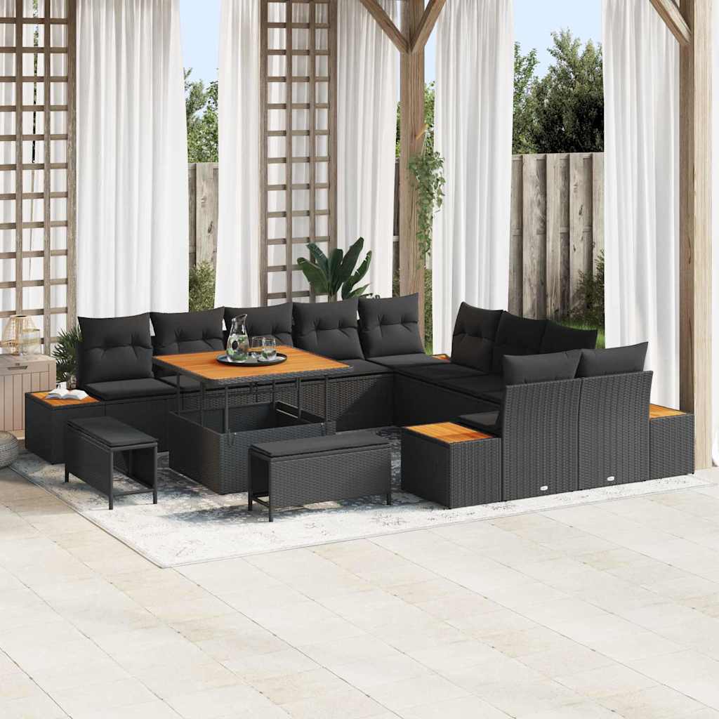Tuin Sofa Set Met Kussen 13 Pcs Poly Riet