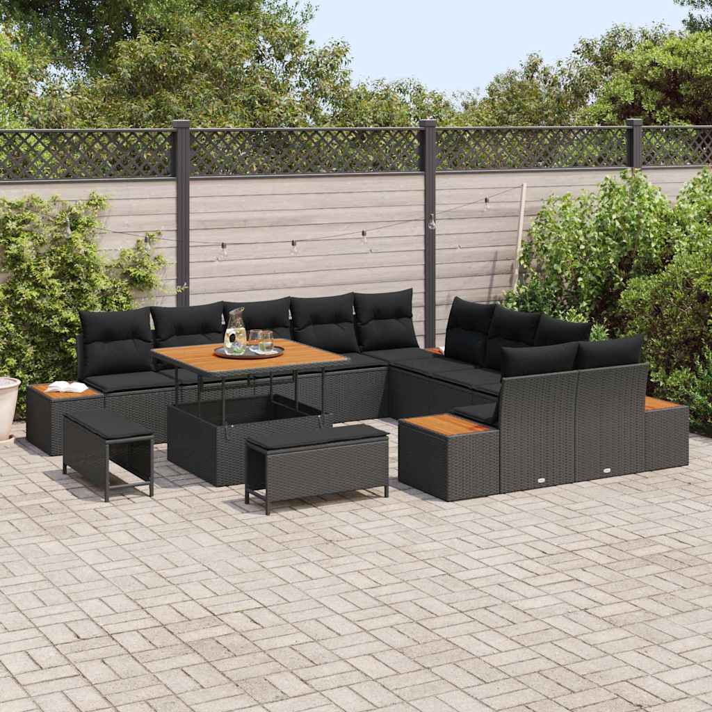 Tuin Sofa Set Met Kussen 13 Pcs Poly Riet