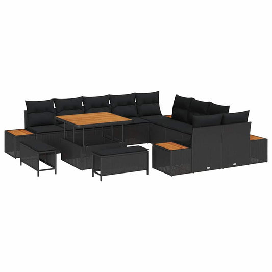 Tuin Sofa Set Met Kussen 13 Pcs Poly Riet
