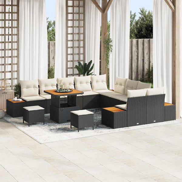 Tuin Sofa Set Met Kussen 13 Pcs Poly Riet