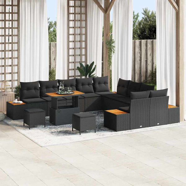 Tuin Sofa Set Met Kussen 13 Pcs Poly Riet