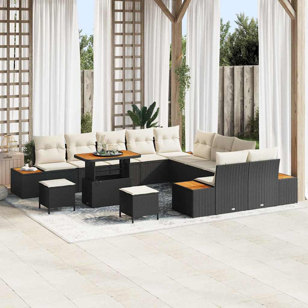 Tuin Sofa Set Met Kussen 13 Pcs Poly Riet