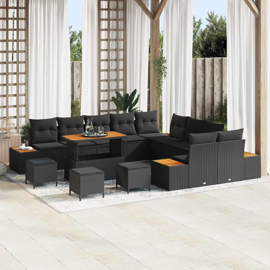 Tuin Sofa Set Met Kussen 13 Pcs Poly Riet