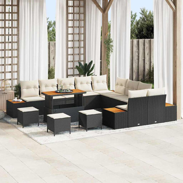 Tuin Sofa Set Met Kussen 13 Pcs Poly Riet