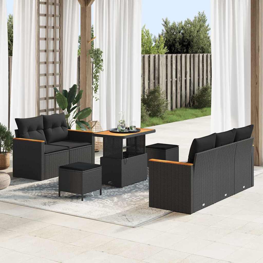 Tuin Sofa Set Met Kussen 8 Pcs Poly Riet