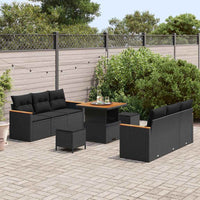 Tuin Sofa Set Met Kussen 9 Pcs Poly Riet