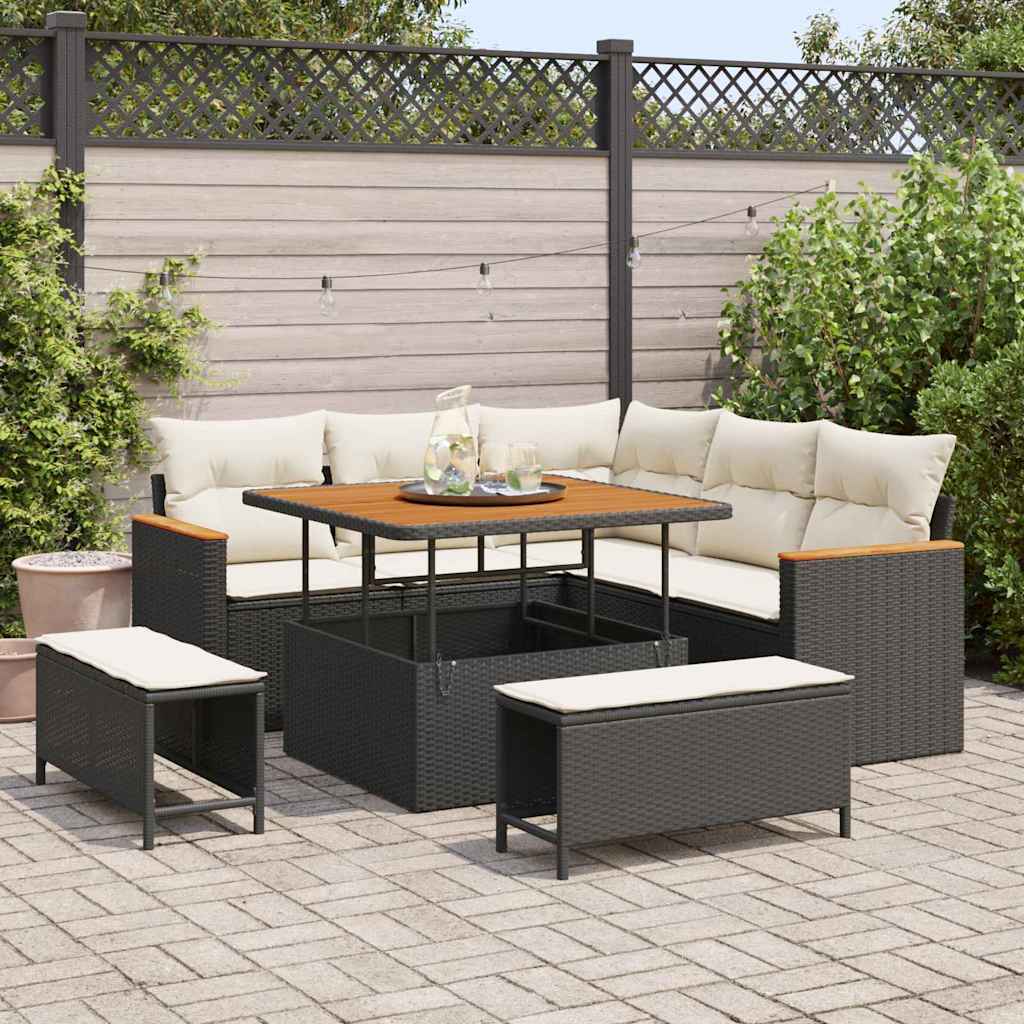 Tuin Sofa Set Met Kussen 8 Pcs Poly Riet