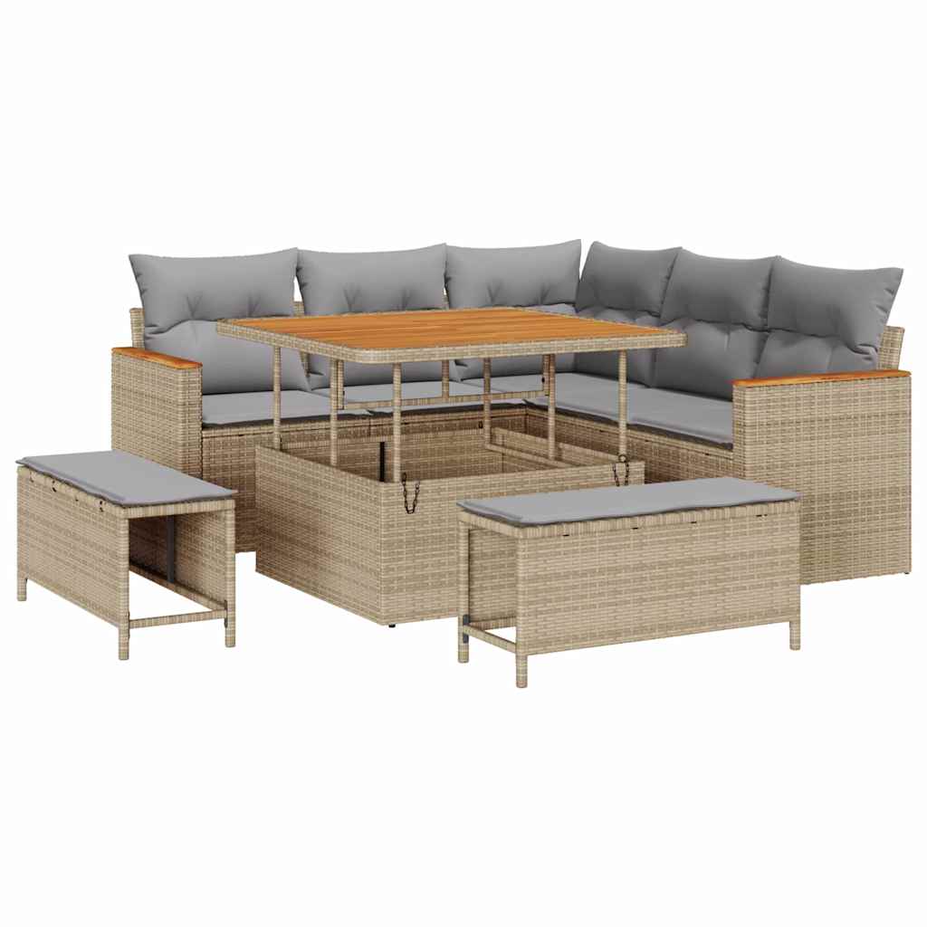 Tuin Sofa Set Met Kussen 8 Pcs Poly Riet