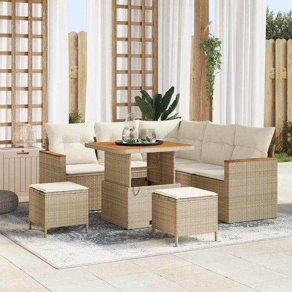Tuin Sofa Set Met Kussen 8 Pcs Poly Riet