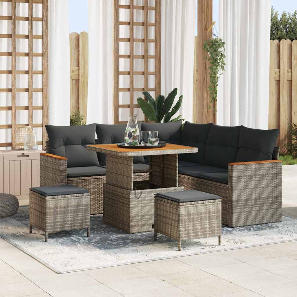 Tuin Sofa Set Met Kussen 8 Pcs Poly Riet
