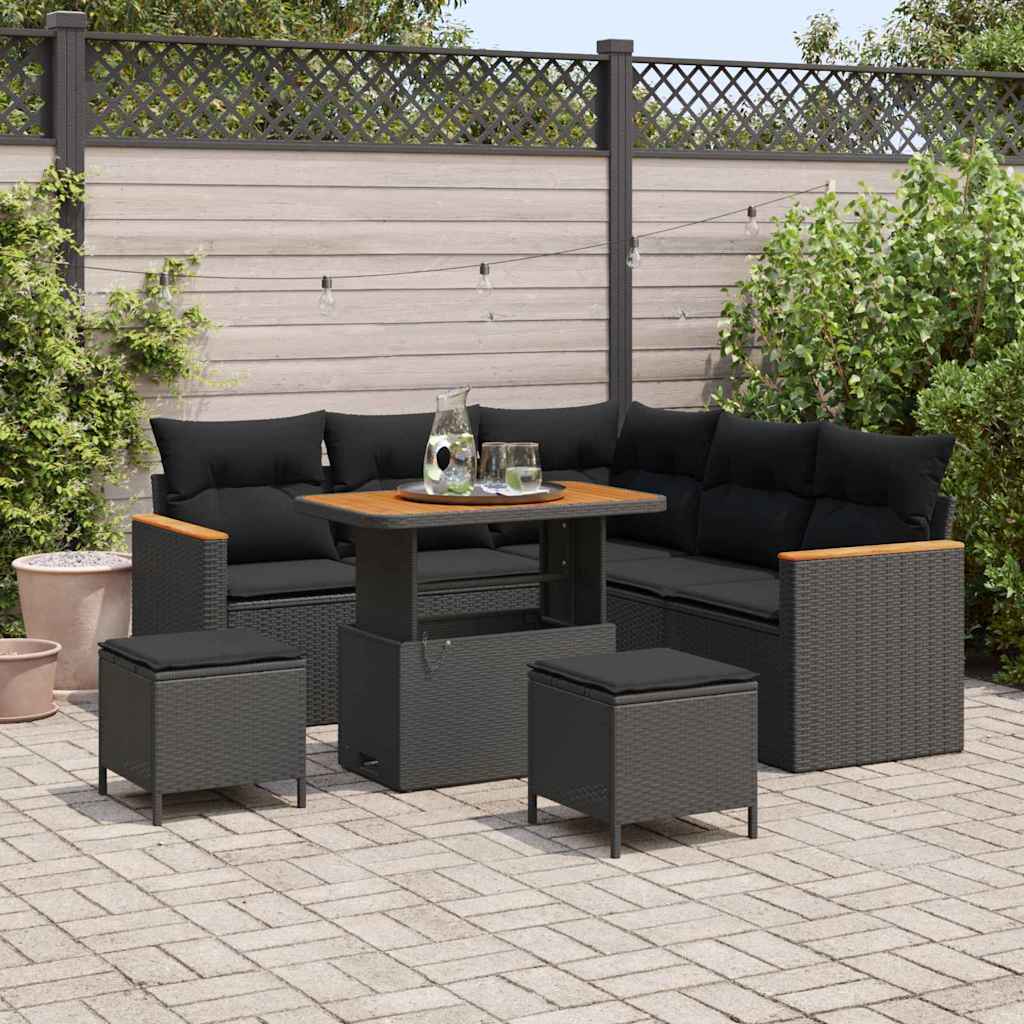 Tuin Sofa Set Met Kussen 8 Pcs Poly Riet