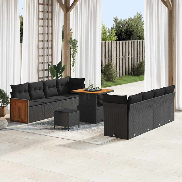 Tuin Sofa Set Met Kussen 11 Pcs En Crème 80 X 80 X 71 Cm