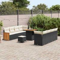 Tuin Sofa Set Met Kussen 11 Pcs En Crème 80 X 80 X 71 Cm