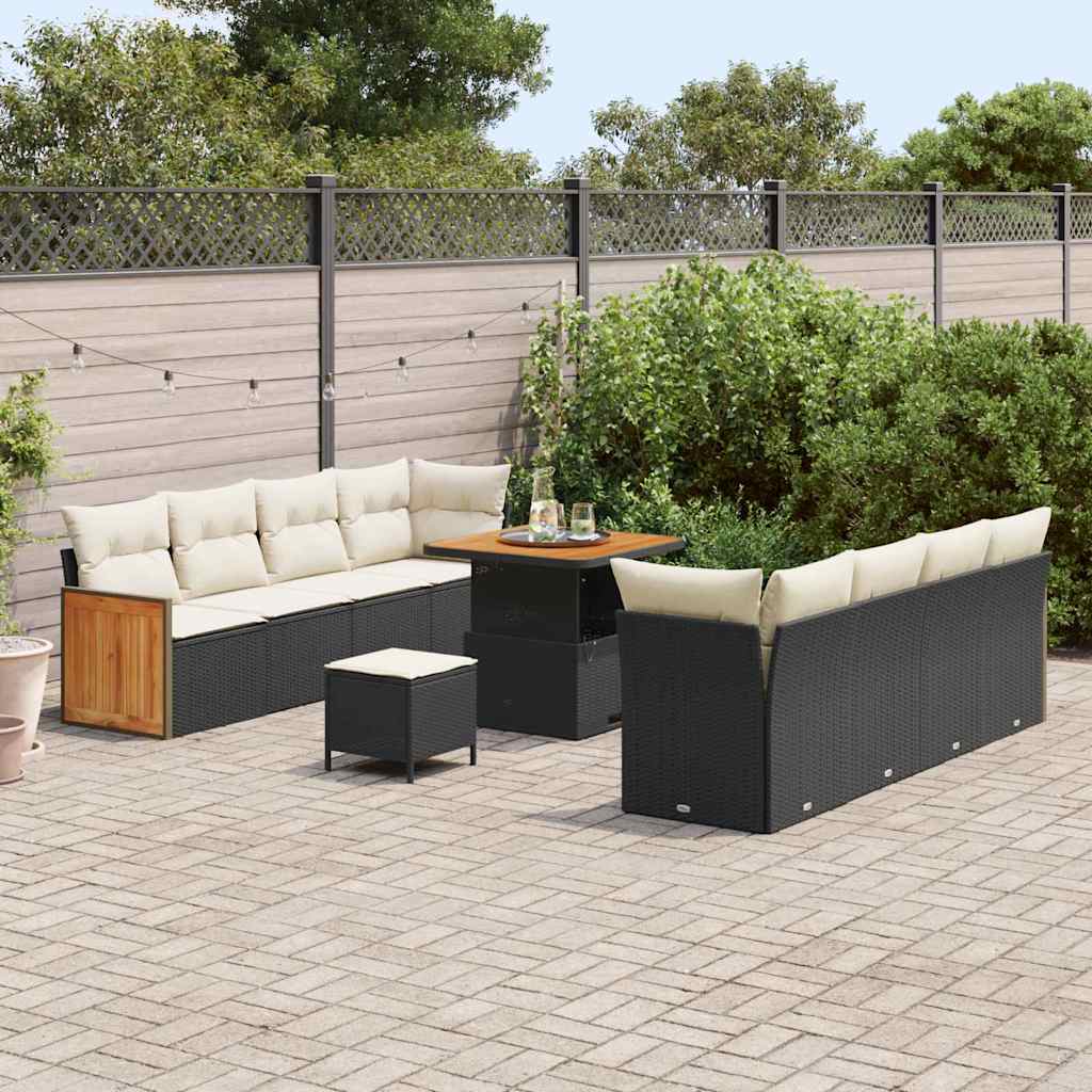 Tuin Sofa Set Met Kussen 11 Pcs En Crème 80 X 80 X 71 Cm