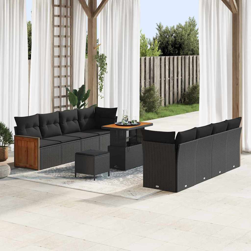 Tuin Sofa Set Met Kussen 11 Pcs En Crème 80 X 80 X 71 Cm