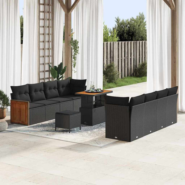Tuin Sofa Set Met Kussen 11 Pcs En Crème 80 X 80 X 71 Cm